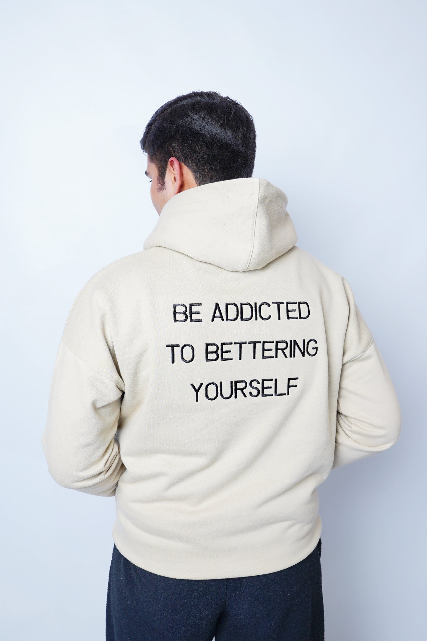 Delulu Sand Beige Hoodie - Minimalist Edition